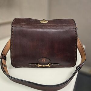 Elegant Brown Leather Men's Bag